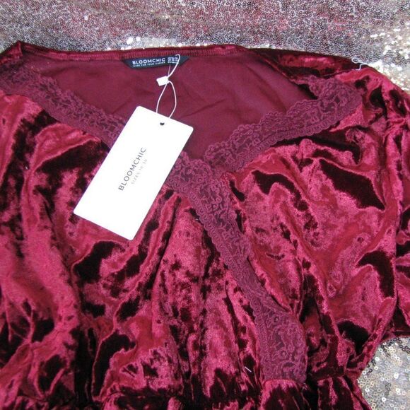 NWT Bloomchic velvet top 14 - Picture 4 of 10